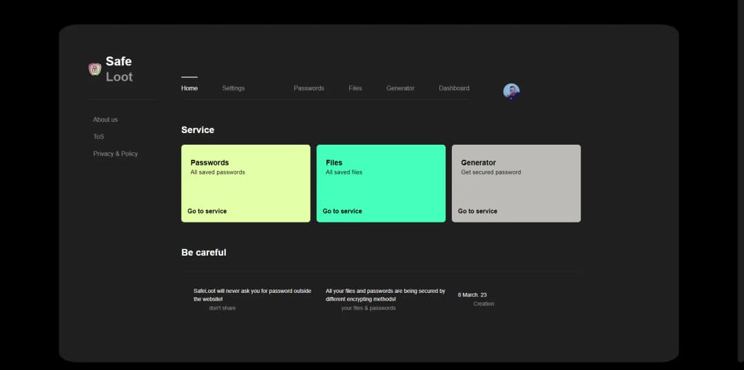 снимка 1 от проект SafeLoot