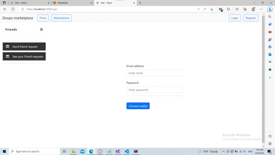 снимка 2 от проект Social media with Crypto marketplace
